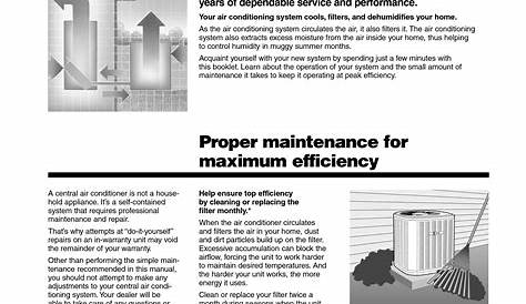 Trane Xe 1200 Owners Manual