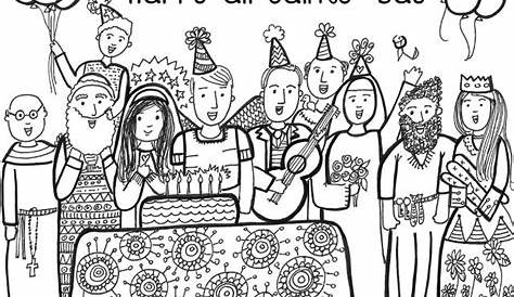 Free Printable All Saints Day Coloring Pages - prntbl