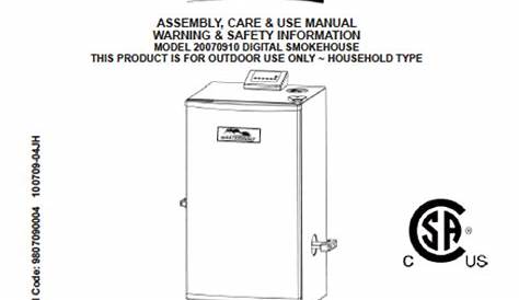 Free Grill and Smoker User Manuals Include Operating Instructions