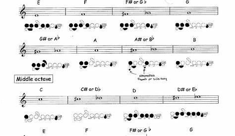 low b flute finger chart