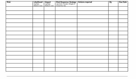 4+ Risk Assessment Template | Free Printable PDF, Excel & Word Formats