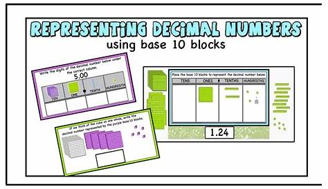 “Decimal Number Builder” Build decimal numbers with base 10 blocks