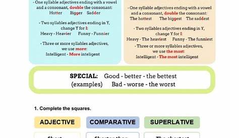 superlative adjectives worksheets