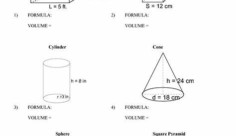 Worksheet Volume Of Cylinder Worksheet Volume And Surface Area — db