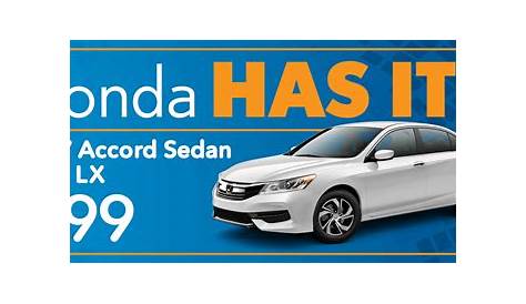 honda accord lease payment