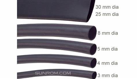 Heat Shrink Tube - 2mm Dia, Black, 1 Meter Length [4088] : Sunrom