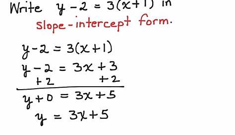 Slope Intercept Form Into Point Slope Form 5 Brilliant Ways To