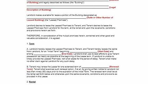 26 Free Commercial Lease Agreement Templates - Template Lab