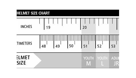 helmet size chart child