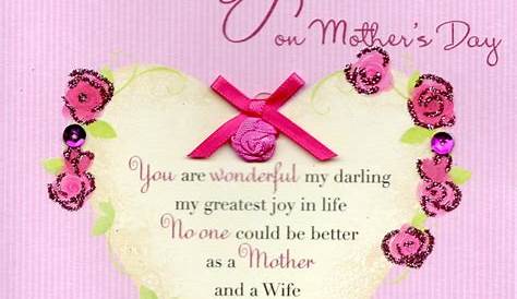 wife mothers day cards printable
