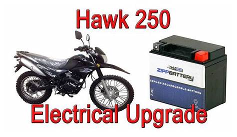 Hawk 250 Battery & Electrical System Upgrade - YouTube