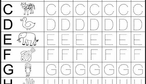 Tracing Letters Worksheets Kindergarten - TracingLettersWorksheets.com