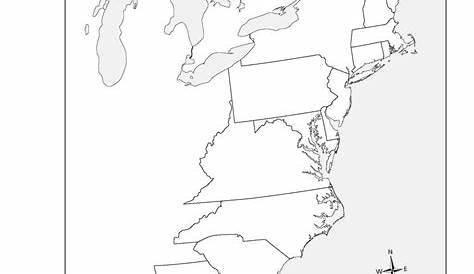 13 Colonies Map Quiz Coloring Page | Free Printable Coloring Pages - 13