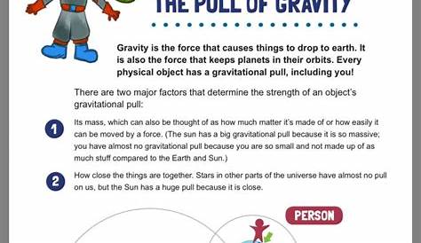 gravity worksheet for 5th grade