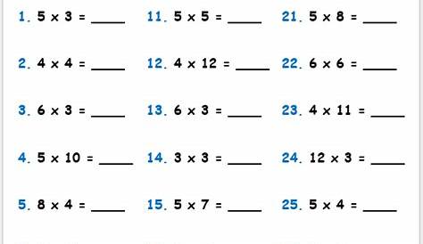 3 Times Table Worksheets Printable