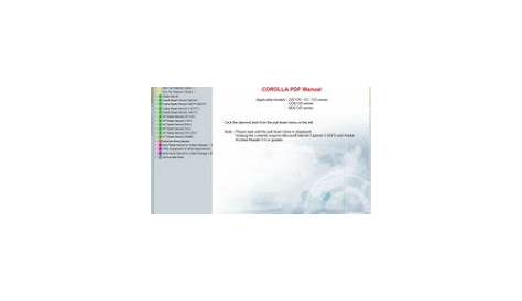 2011 toyota corolla s owners manual