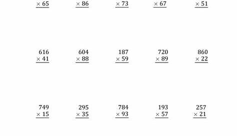 multiplying by 5 worksheets