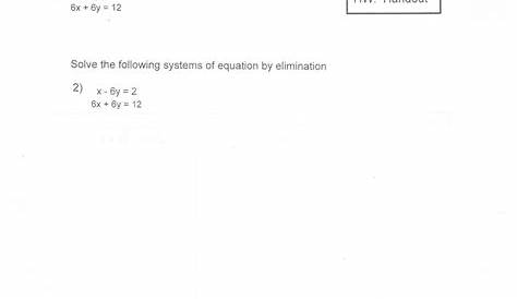 solving systems of equations using any method worksheets answer key