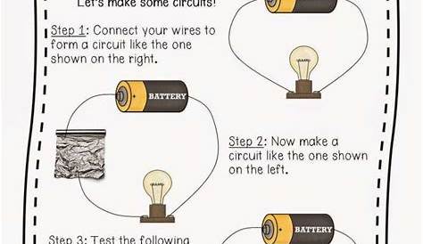 8+ 4Th Grade Electrical Circuits Worksheet | Science electricity, 4th