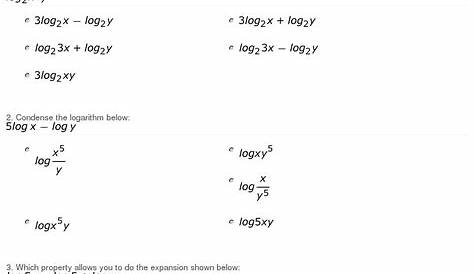 Expanding And Condensing Logarithms Worksheet — excelguider.com