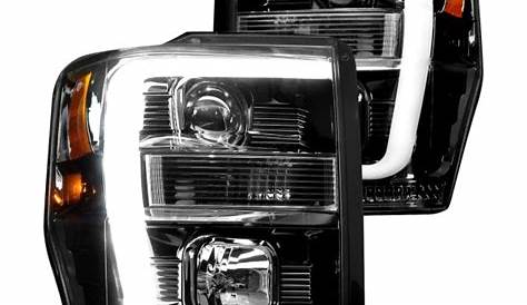 Recon® - Ford F-250 / F-250 Super Duty with Factory Halogen Headlights 2008 Black/Smoke LED DRL