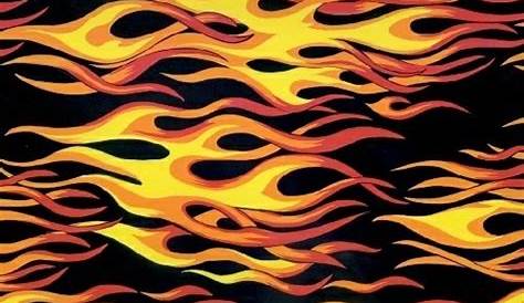 Hot Rod Flame Flames Fleece Fabric Print by the Yard o20200b