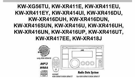 Free Audio Service Manuals - Free download Jvc KWXR 411 EY Service Manual