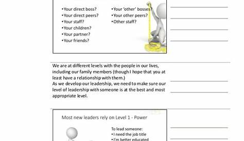 Five levels of leadership session handout