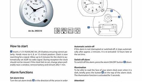 sinopeace alarm clock manual