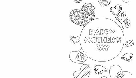 3 Printable Mother's Day Cards to Color (PDFs) - Freebie Finding Mom