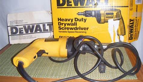 Dewalt Dw250 Vsr Heavy Duty Drywall Screwdriver 120v 5.0 Amps 0-4000