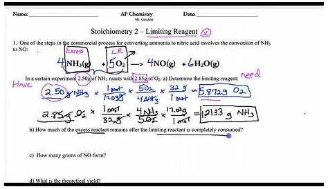 how to work out the limiting reagent