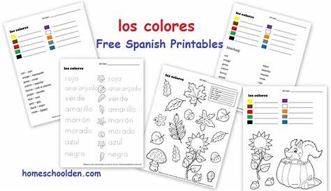 Free Spanish Worksheets for Kids: Fall Words and Colors - Homeschool Den