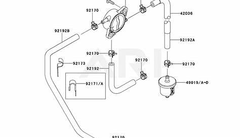 Kawasaki FS651V-AS11 4 Stroke Engine FS651V Parts Diagram for FUEL-TANK
