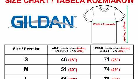 Gildan Shirt Size Chart Youth | Tissino