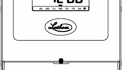 Lathem Time Clock 800P User Guide | ManualsOnline.com
