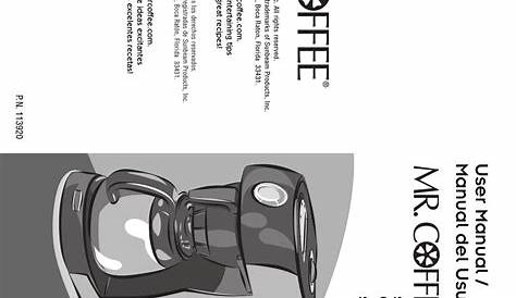MR. COFFEE SB USER MANUAL Pdf Download | ManualsLib