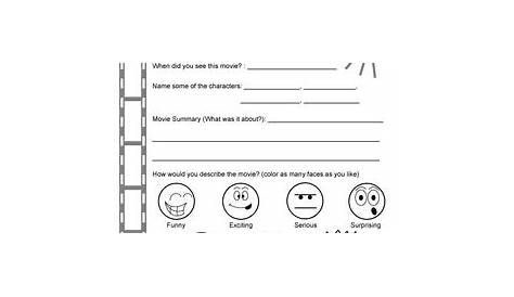 movie survey math activity worksheet