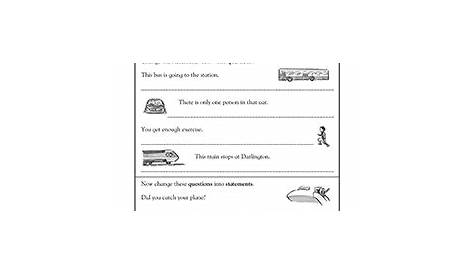 statements and questions worksheets