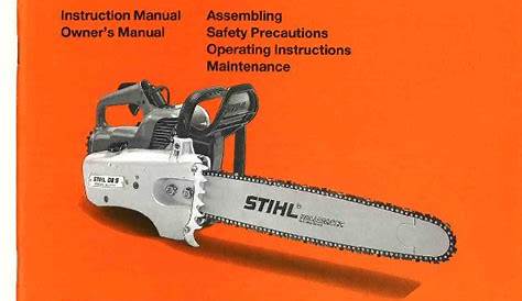 STIHL 08S Chainsaw Owners Manual