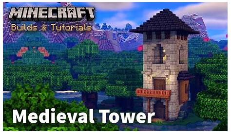 How to build a simple medieval tower - Minecraft Tutorial - YouTube