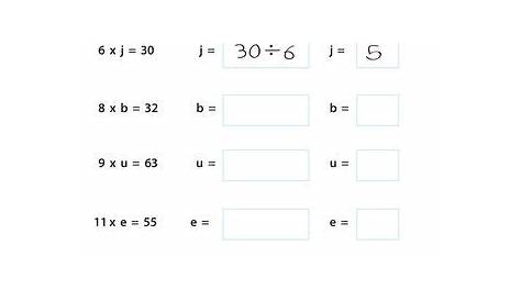 Practice Finding the Variable #1 | Worksheet | Education.com