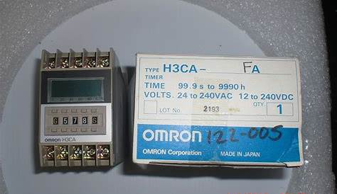 OMRON H3CA-FA Timer Digital 99.9SEC to 9990Hr 24to240VAC 12 to 240VDC
