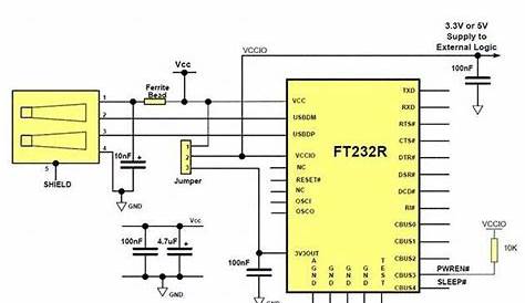 ft232rl usb to serial schematic