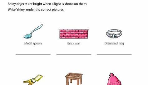 sources of light worksheet for kids