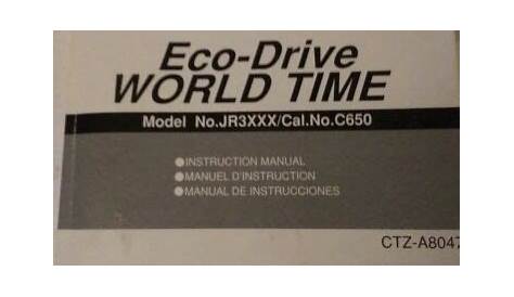 citizen eco drive manual pdf