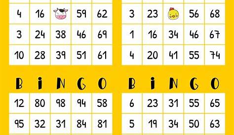 100 Free Printable Bingo Cards 1 75 : Printable Bingo Cards 1 75