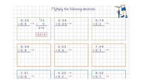 Multiplication Of Decimals Worksheets Grade 6 / Real Life Problems