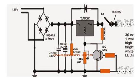 110V Compact LED Tubelight Circuit | Circuit Diagram Centre