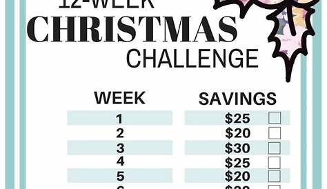 savings challenge printable pdf